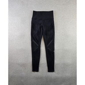 Alo Yoga Leggings Womens Size XS Black Ultimate Mesh 7/8 Length Gym Athleisure